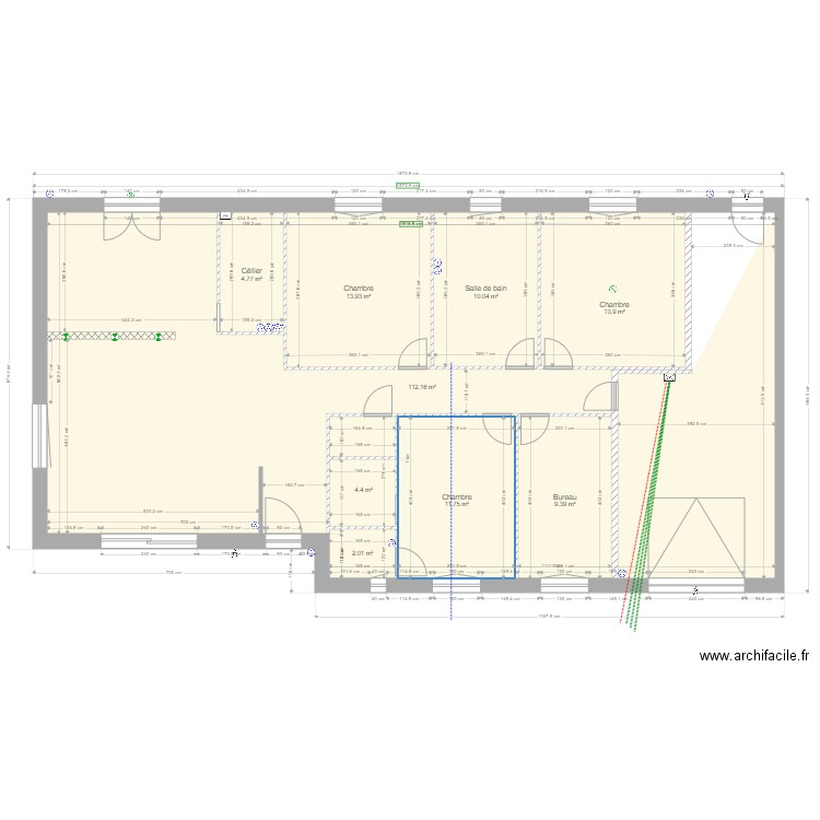 plan maison ménilière electricité. Plan de 0 pièce et 0 m2