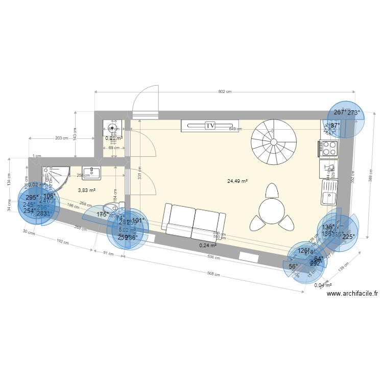 Appart 5 au 1er étage v3. Plan de 0 pièce et 0 m2