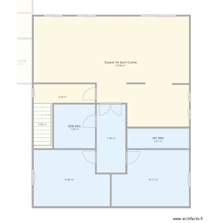 Locaux Guilherand 2. Plan de 22 pièces et 316 m2