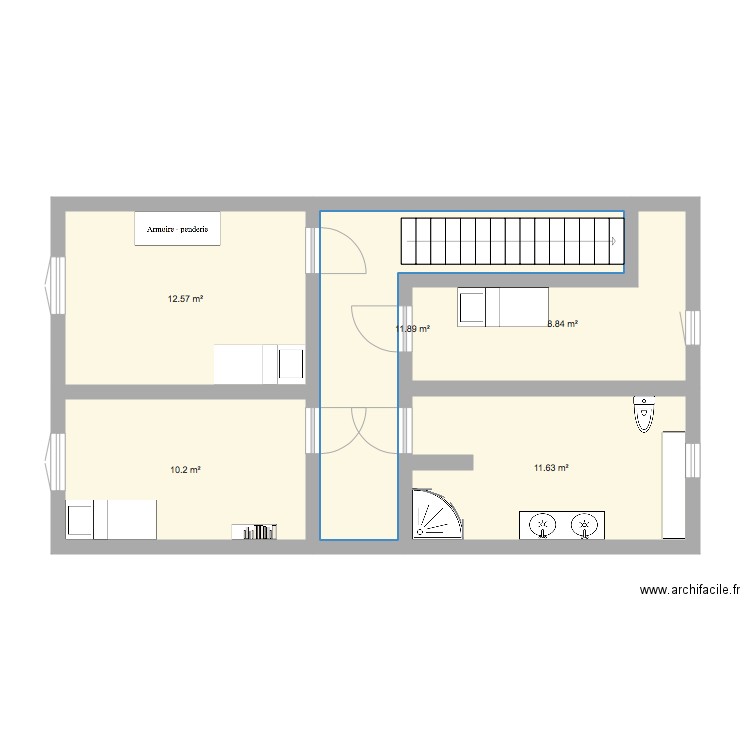 ma maison étage. Plan de 0 pièce et 0 m2