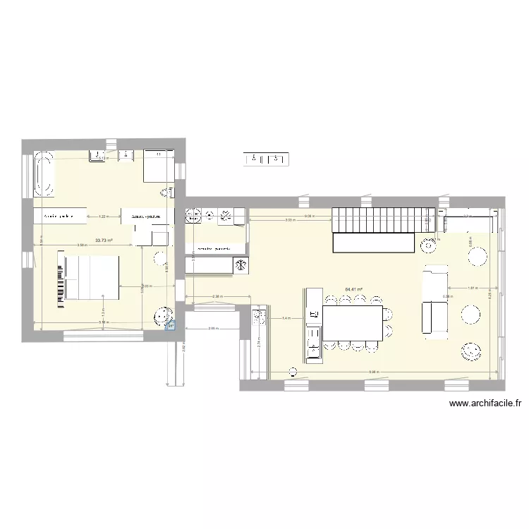 ceillac  Salle de bain 1. Plan de 