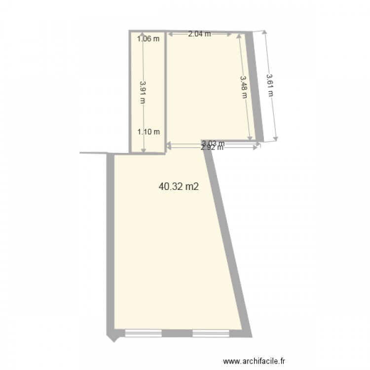 delescluze. Plan de 0 pièce et 0 m2