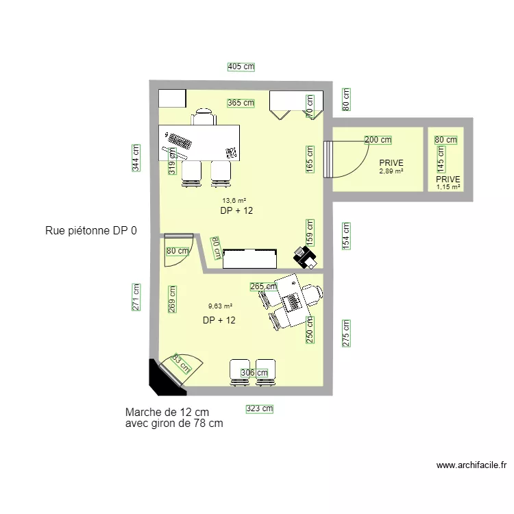A D N IMMOBILIER AVANT TRAVAUX. Plan de 