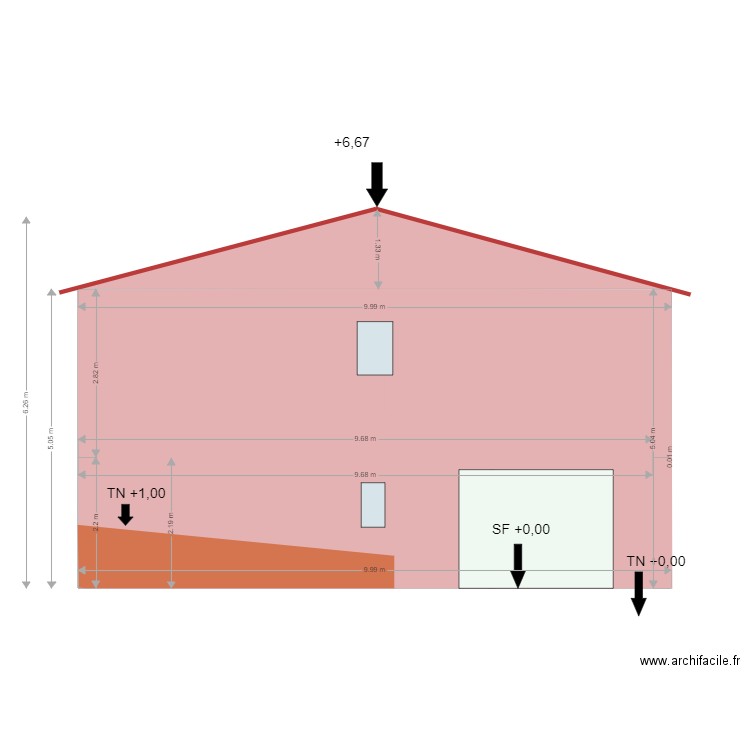 FACADE. Plan de 0 pièce et 0 m2