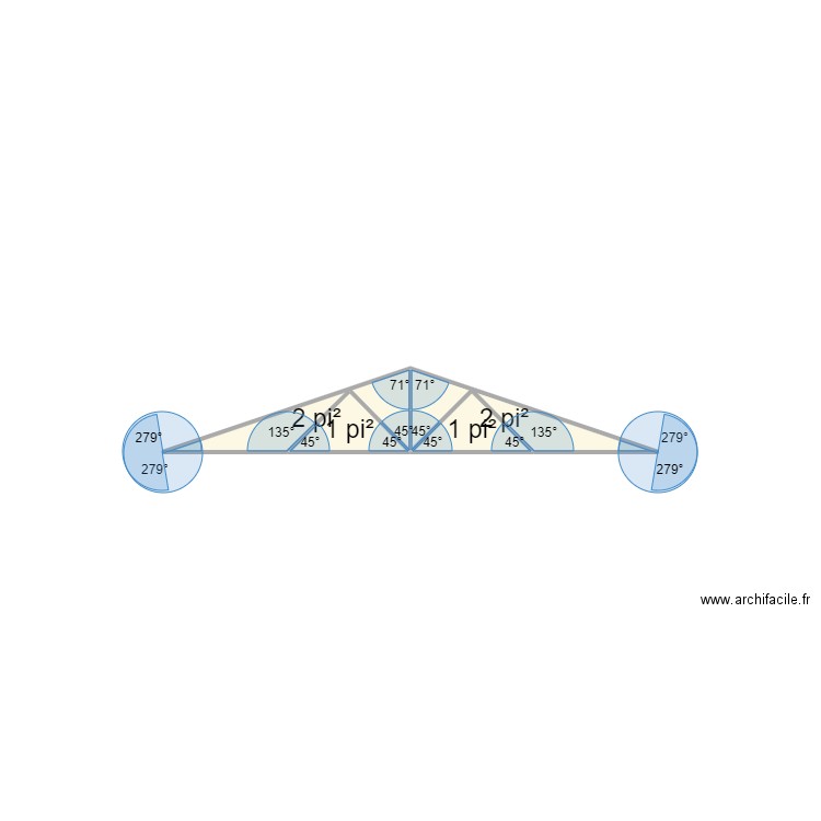 fermes de toit . Plan de 4 pièces et 1 m2