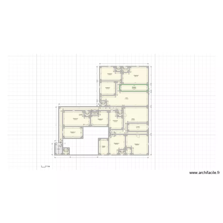 maison savane. Plan de 