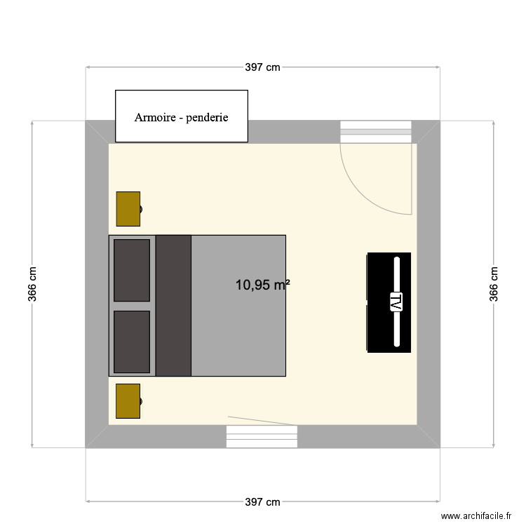 Chambre RDC. Plan de 0 pièce et 0 m2