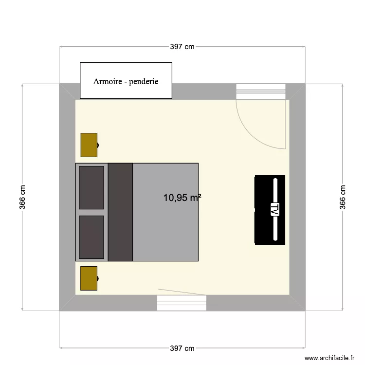 Chambre RDC. Plan de Chambre RDC. Plan de