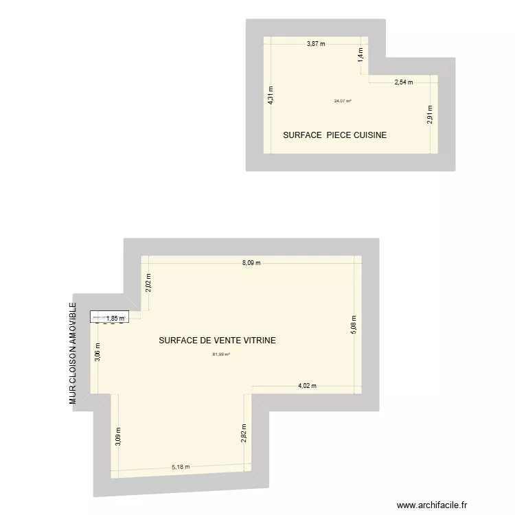 SURFACE MAGASIN HOERDT. Plan de SURFACE MAGASIN HOERDT. Plan de