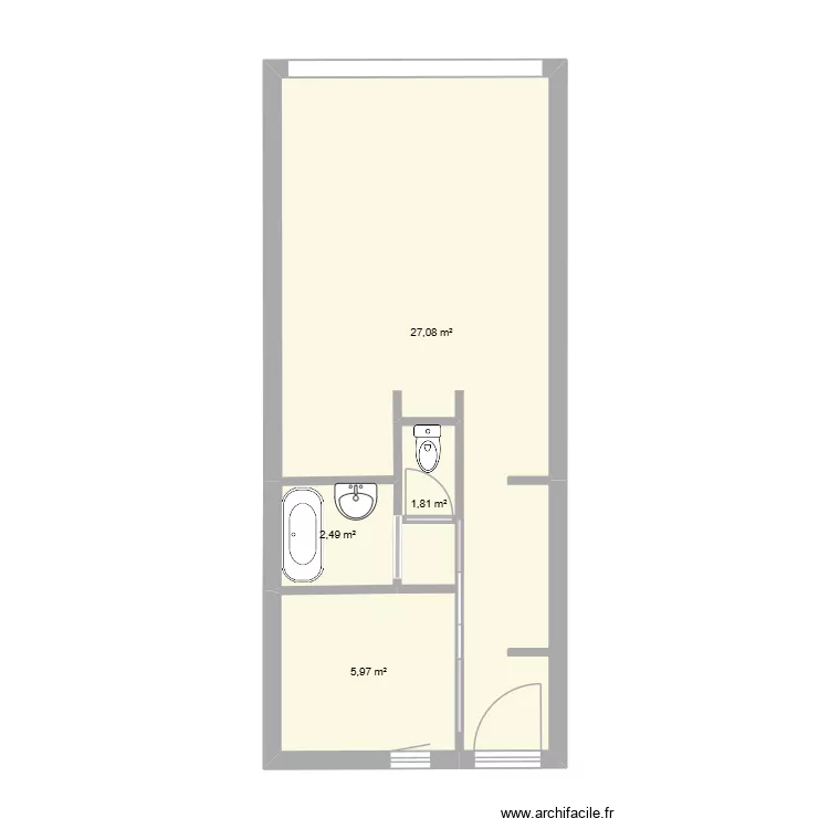 Gramontard. Plan de 4 Pièces et 37 m² Gramontard. Plan de 4 Pièces et 37 m²