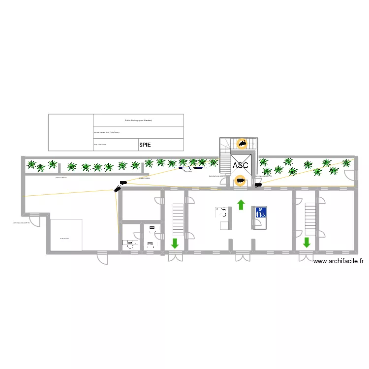 Spie_Public Factory(Blandan). Plan de 8  et 83 m²