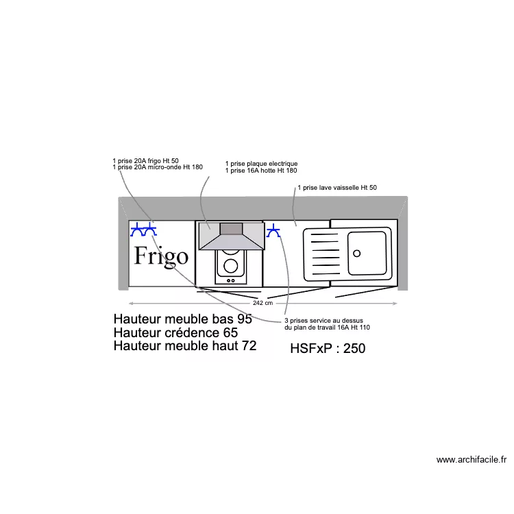 Cuisine 2eme etage T2duplex. Plan de Cuisine 2eme etage T2duplex. Plan de