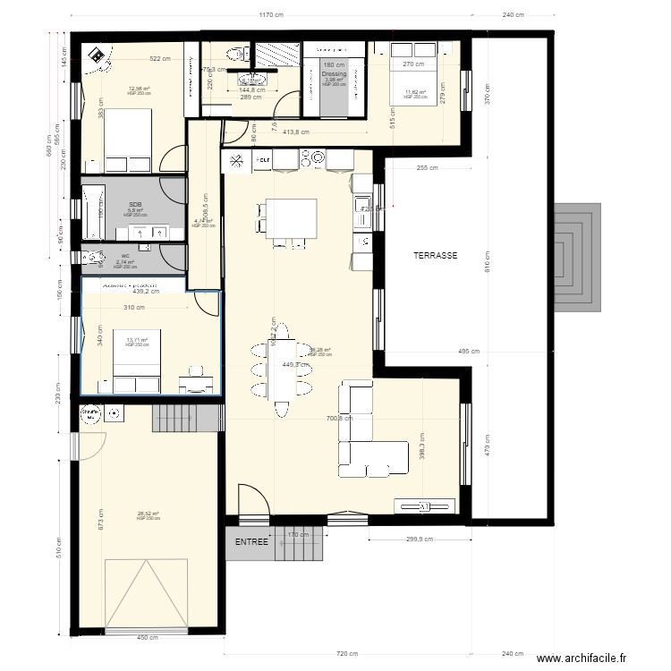 Plan de niveau meublé sans cloture. Plan de 0 pièce et 0 m2