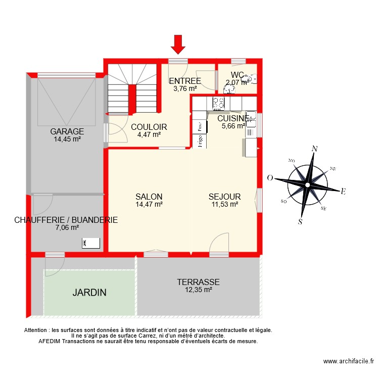 BI 7323 RDC. Plan de 0 pièce et 0 m2