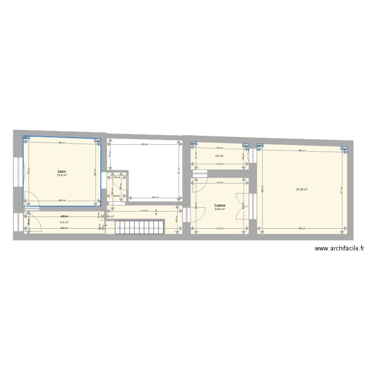 Anatole France 1er appartement vide. Plan de 0 pièce et 0 m2