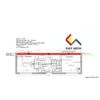 Plan technique rez-de-jardin Hey / Gondolo + escalier