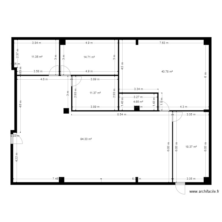 Locaux Toulouse - projet. Plan de 0 pièce et 0 m2
