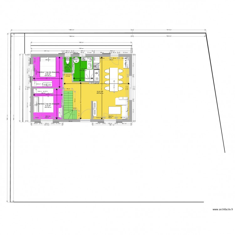 Chalet bois avec étage sous 2 pentes 2. Plan de 0 pièce et 0 m2