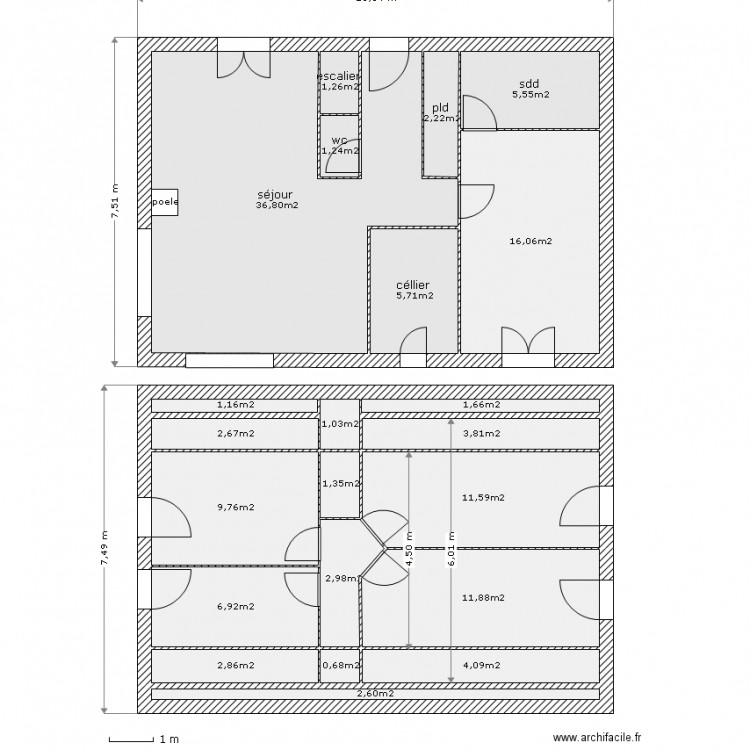 Plan. Plan de 0 pièce et 0 m2