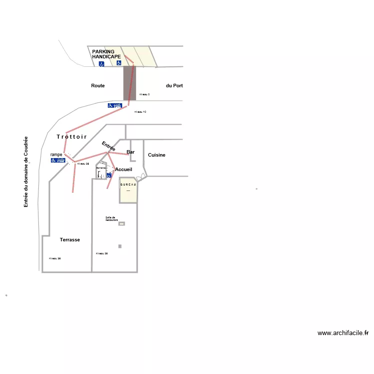 LE PLAISANSCIEZ  circulations. Plan de 