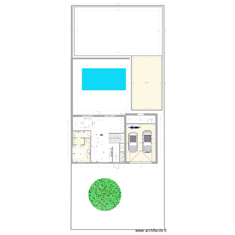 012021. Plan de 3 pièces et 110 m2