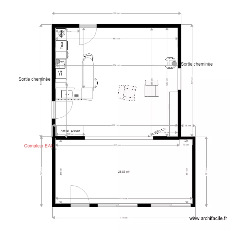 PLOUGUIEL piece principale AMENAGEMENT. Plan de PLOUGUIEL piece principale AMENAGEMENT. Plan de