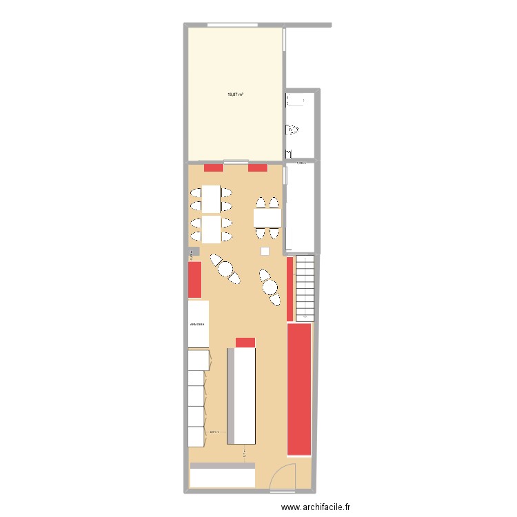 PLAN septembre 2. Plan de 2 pièces et 79 m2