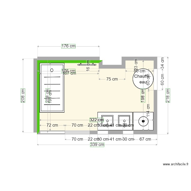 TRIBOULET IMPLANTATION COTE. Plan de 0 pièce et 0 m2