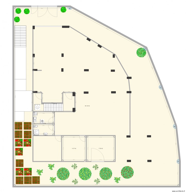 Villa jardin. Plan de 0 pièce et 0 m2