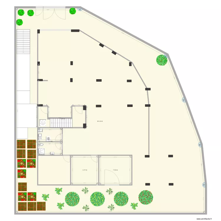 Villa jardin. Plan de 