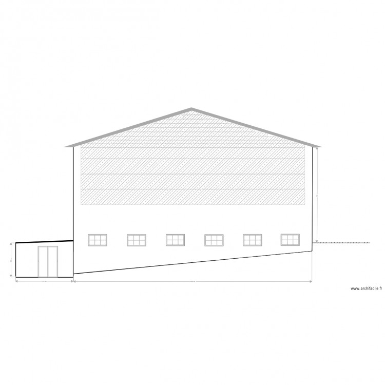  façade est avant modification. Plan de 0 pièce et 0 m2