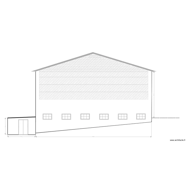  fa&ccedil;ade est avant modification. Plan de 