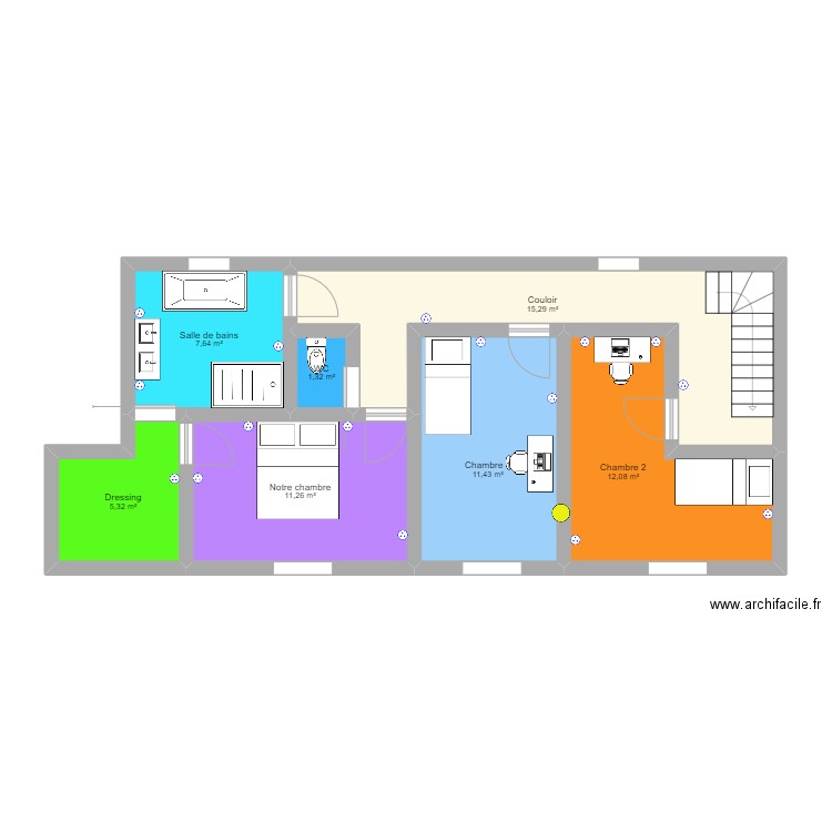 etage bis. Plan de 0 pièce et 0 m2