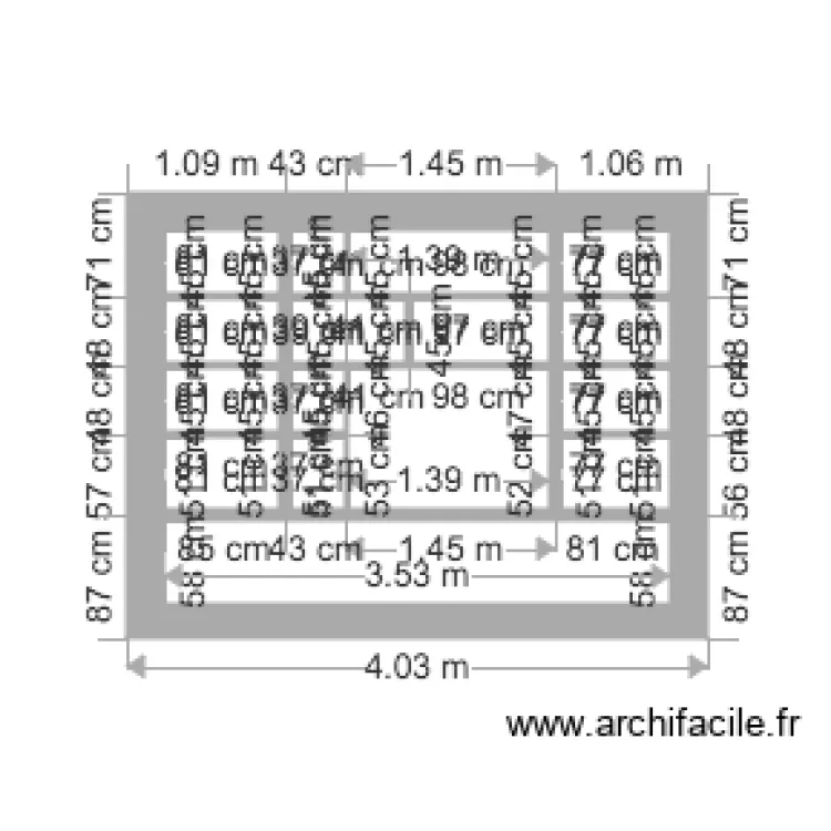 biblioth&egrave;que placo. Plan de 