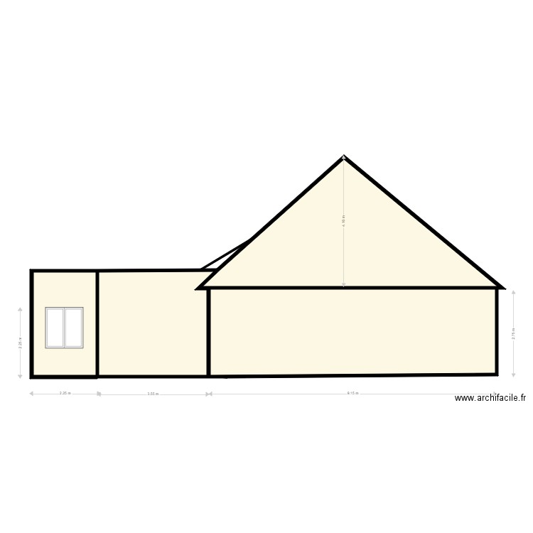 Façade Nord Est. Plan de 0 pièce et 0 m2