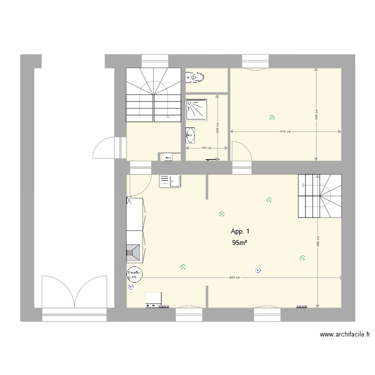 Pipon RDC actuel. Plan de 0 pièce et 0 m2