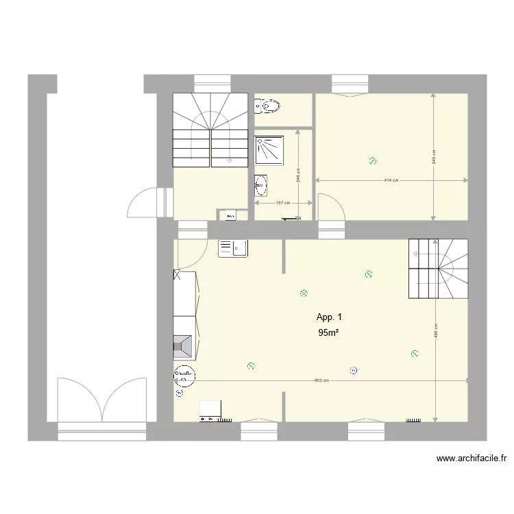 Pipon RDC actuel. Plan de Pipon RDC actuel. Plan de