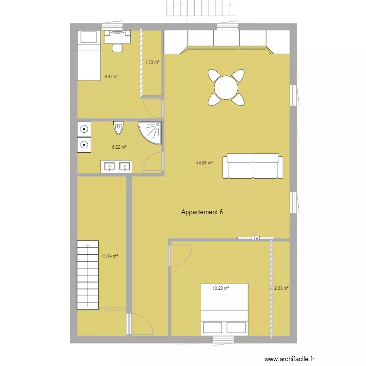 plan partie maison divisee. Plan de 