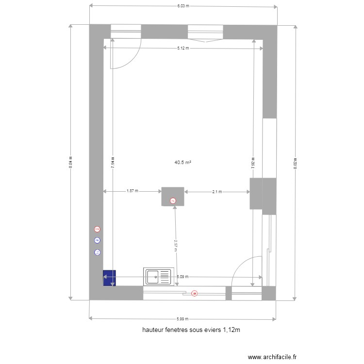 cuisine 1. Plan de 0 pièce et 0 m2