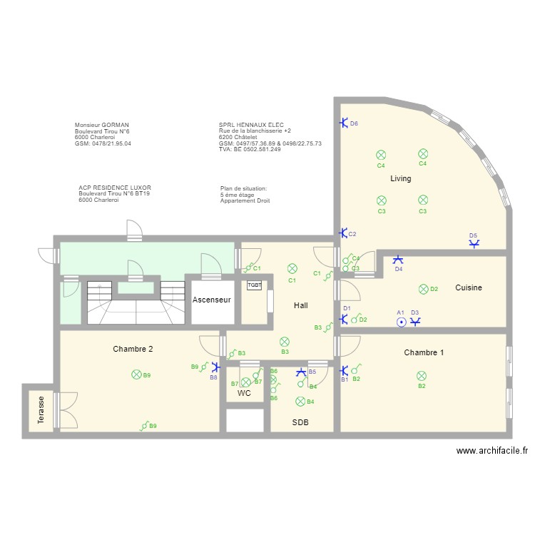 corman appart. Plan de 0 pièce et 0 m2