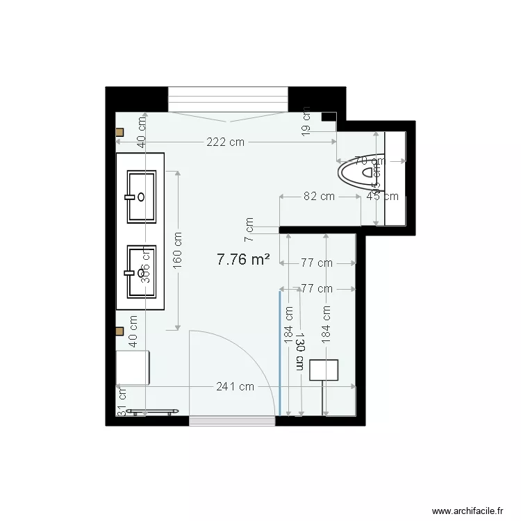 SDB 1 appartement LEVEN  version d&eacute;finitive. Plan de 