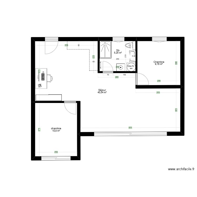Plan Appartement. Plan de 0 pièce et 0 m2