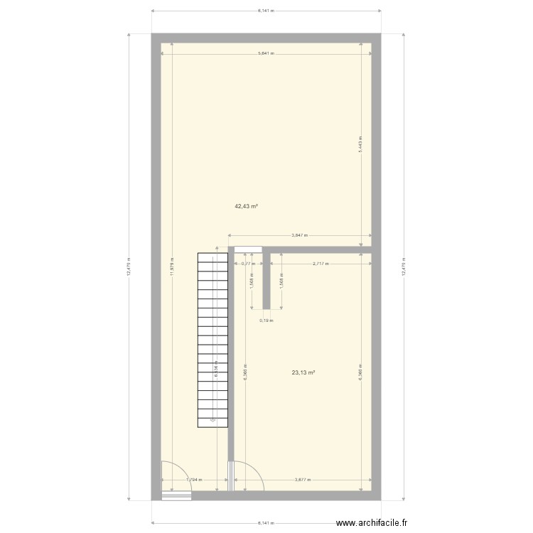 RDC SAINT LIZIER. Plan de 0 pièce et 0 m2