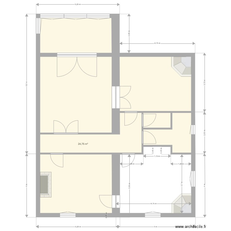 Bureaux. Plan de 0 pièce et 0 m2