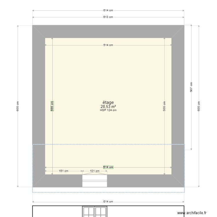 Vincent 2. Plan de 2 pièces et 57 m2