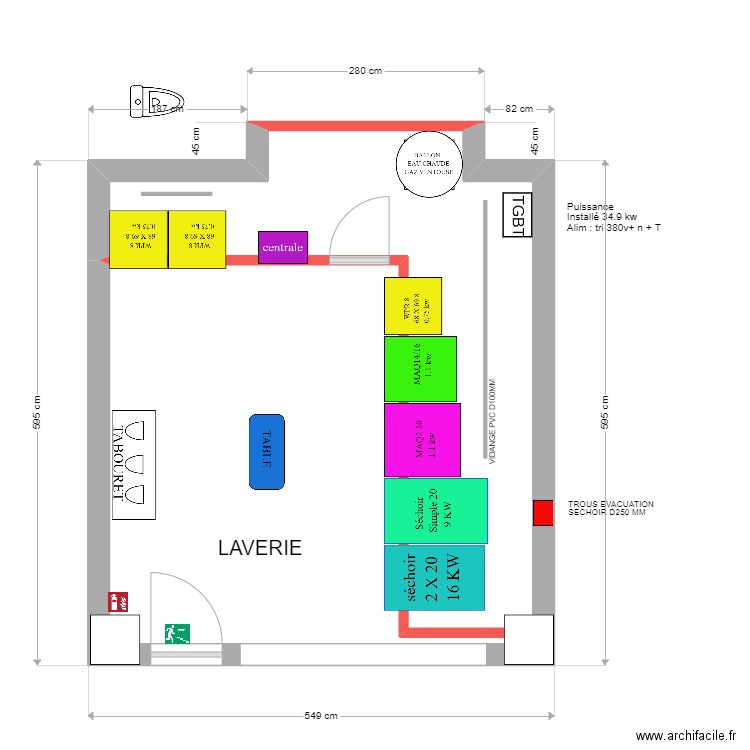 PROJET SAS PLSC 85000 2. Plan de 1 pièce et 28 m2