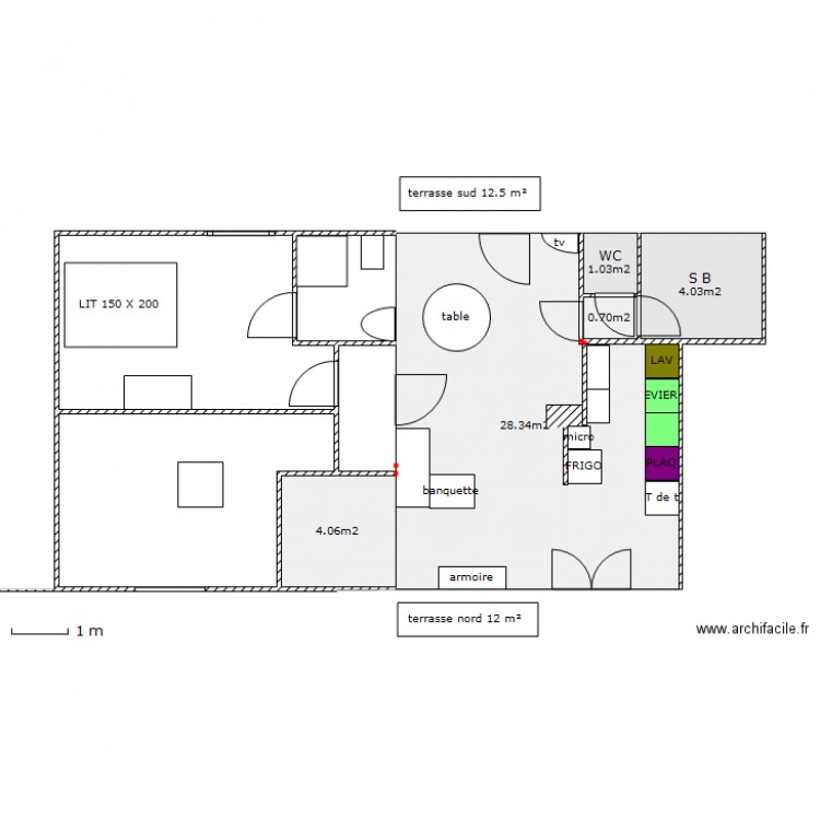 gite ch 2. Plan de 0 pièce et 0 m2