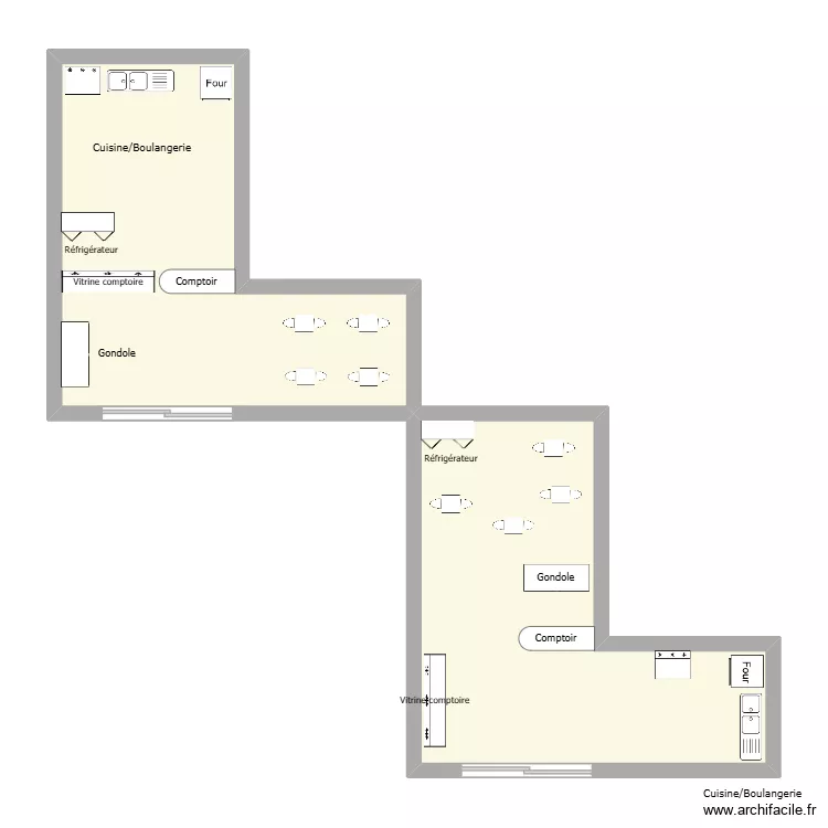 plan travail 2. Plan de 2  et 53 m²