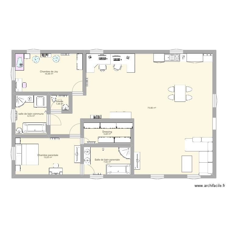 Ma Maison de reve. Plan de 7 pièces et 122 m2