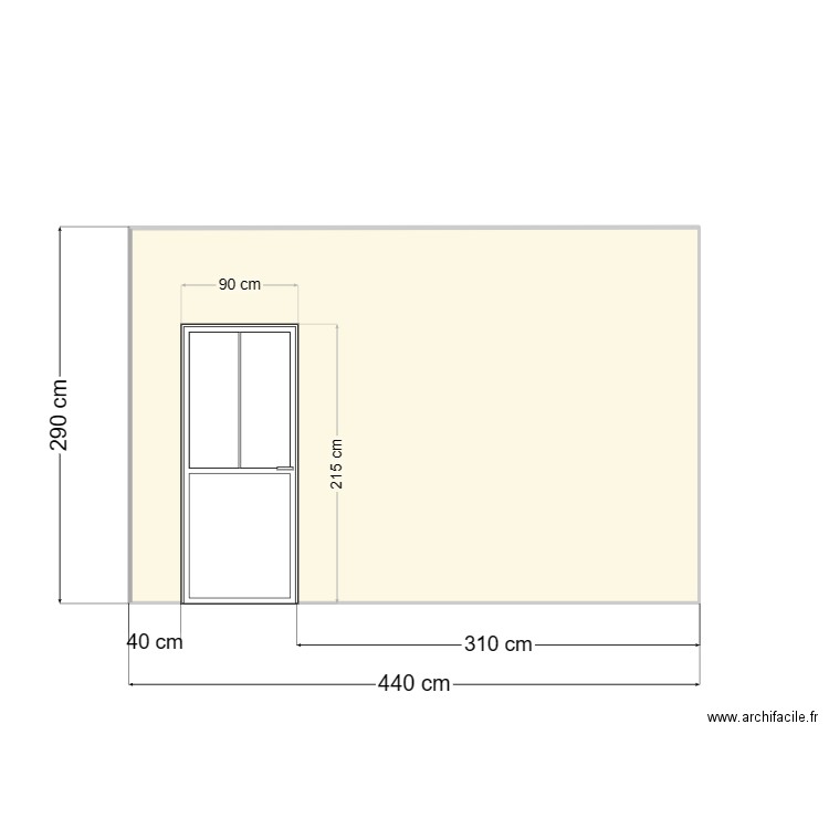 dépendance 3. Plan de 1 pièce et 13 m2